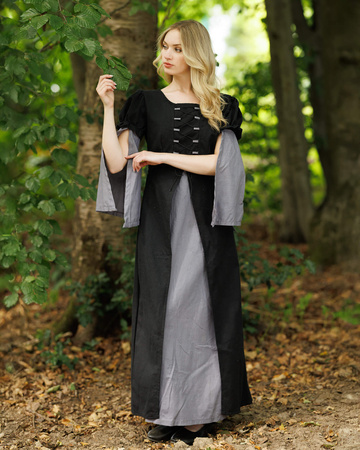 Loreley Dress - Black - suknia bawełniana