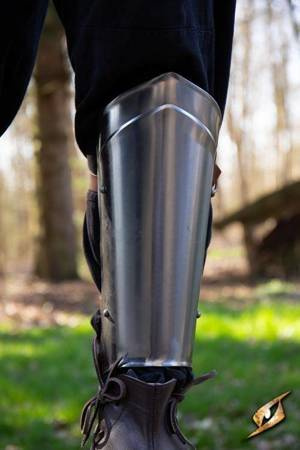 Scout Leg Guard - Polished Steel