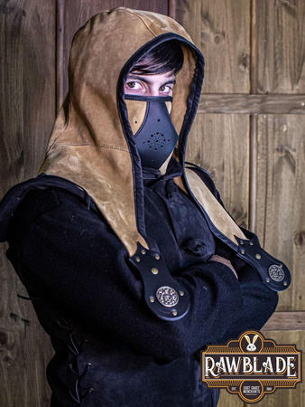 Akku splitleather hood - Light brown