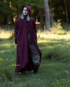 Faelyn coat Wool - Bordeaux - wełniany płaszcz