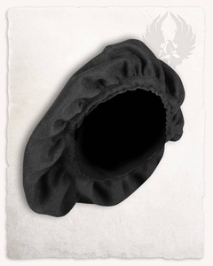 Stefan Beret Wool Black - beret średniowieczny z wełny