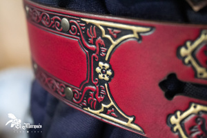 Imperial belt - Red - skórzany pas