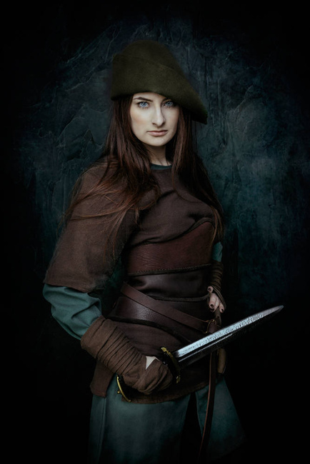 Scarlet Leather Bodice Brown - skórzany gorset