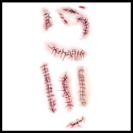 Stapled & Stitched Tattoo - tatuaż tymczasowy