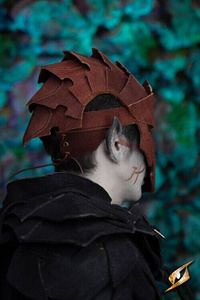 Assassin helmet - Suede - Brown - hełm zamszowy