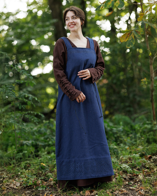 Alva Apron Dress Blue - suknia fartuchowa