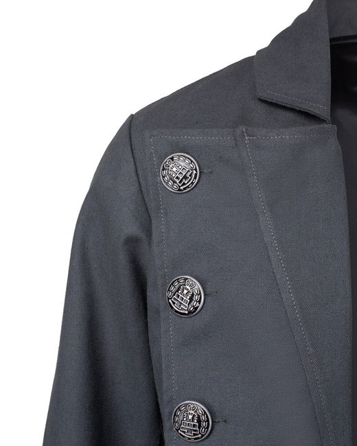 Captain Chad Buccaneer Coat canvas - Blue - bawełniany płaszcz