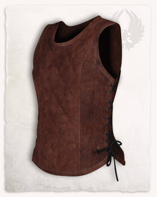 Lucy Leather Bodice Brown - zamszowa kamizelka