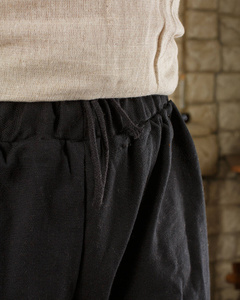 Tudor Trousers Black - płócienne spodnie