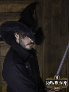 Wikka the Witch Hat Split Leather - Black