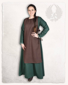Ormhild Apron Dress  Brown - suknia fartuchowa