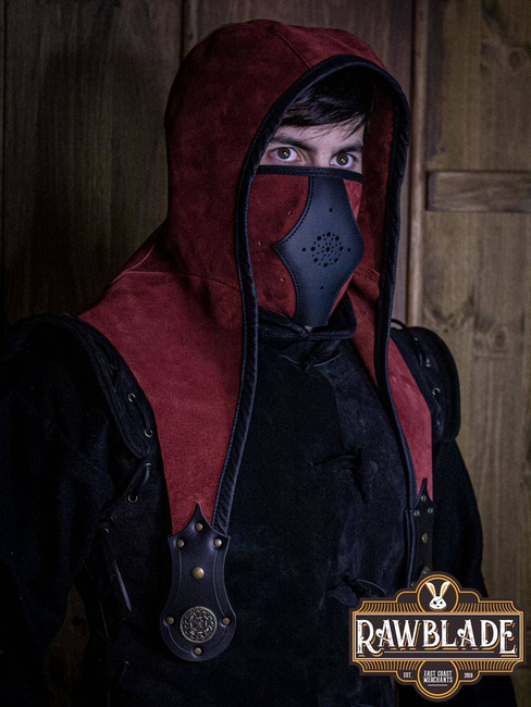 Akku splitleather hood - Red