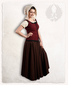 Ursula Bodice Wool Bordeaux - wełniany gorset