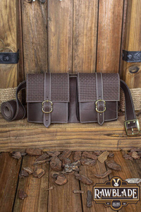 Valiant Double belt Bag - Brown