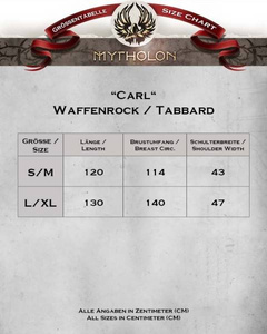 Carl Crusader Tabard Cream/Red - tabard krzyżowca