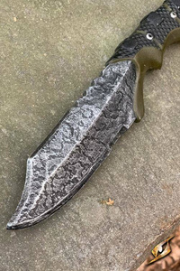 Tactical Throwing Knife - Green - 21 cm