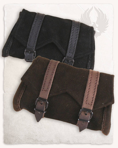 Friedhelm Beltbag Large Black - zamszowa duża kaletka