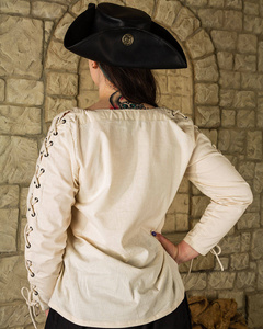 Abby Blouse Metal Eyelets - Cream