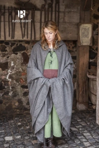 Hooded Cloak Hibernus - Wool - Grey
