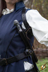 Wand Shoulder Holster - Black Leather