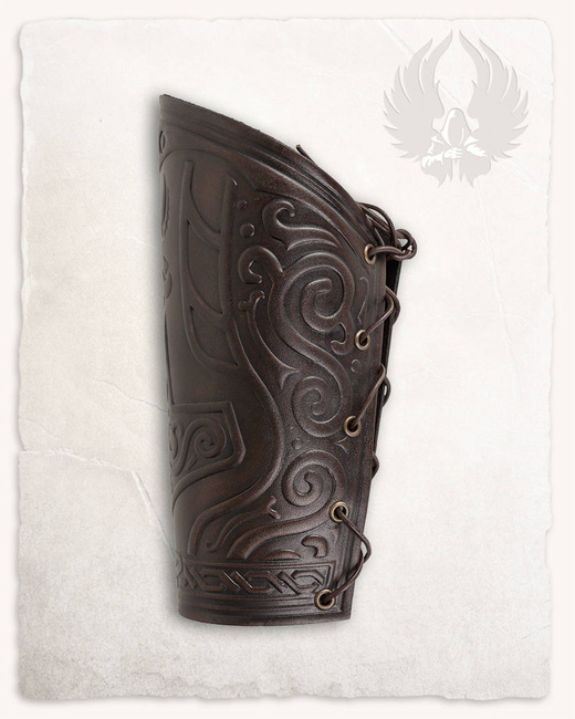 Ragnarok Thor Leather Bracers - Brown