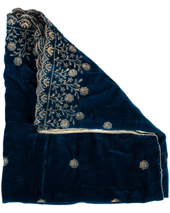 Jasmin Scarf - Blue - szal z aksamitu