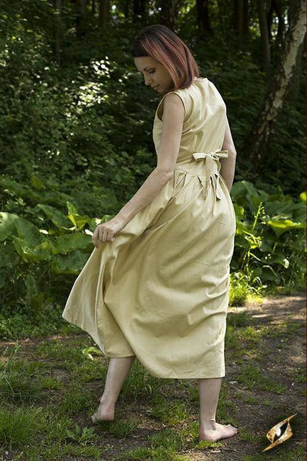 Peasant Dress - Beige