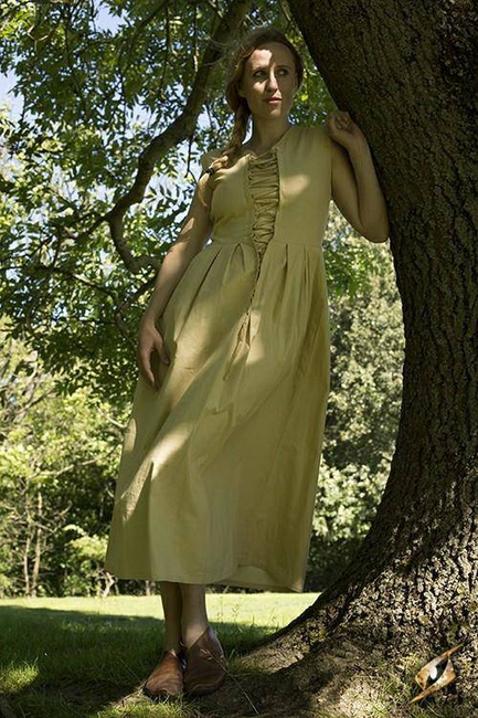 Peasant Dress - Beige
