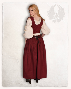Anna Skirt Bordeaux - płócienna spódnica