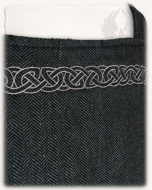 Alva Apron Dress Herringbone Black - suknia fartuchowa