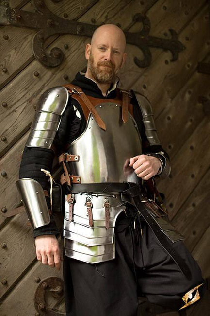 Merc Armour Deal - Polished Steel/Brown