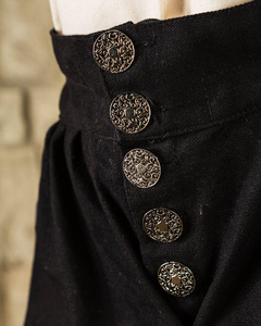 Tilly Trousers Premium Canvas Black - płócienne krótkie spodnie