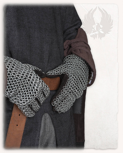 Richard Chainmail Gloves - Browned