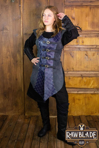 Highland Long Leather Jerkin - Blue