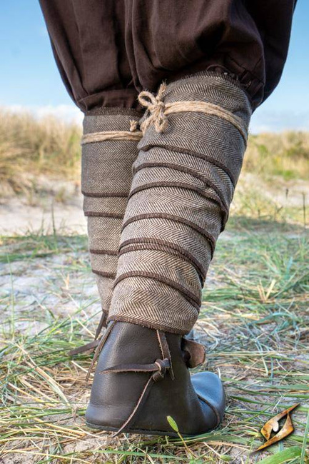 Herringbone Leg Wraps - Wool - Desert Beige