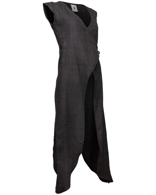 Vysera Outer Garment Herringbone - Black - suknia wierzchnia