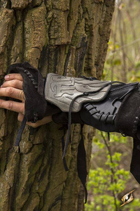 Bone Bracer - Right Arm Bracer - Black/Desert Beige