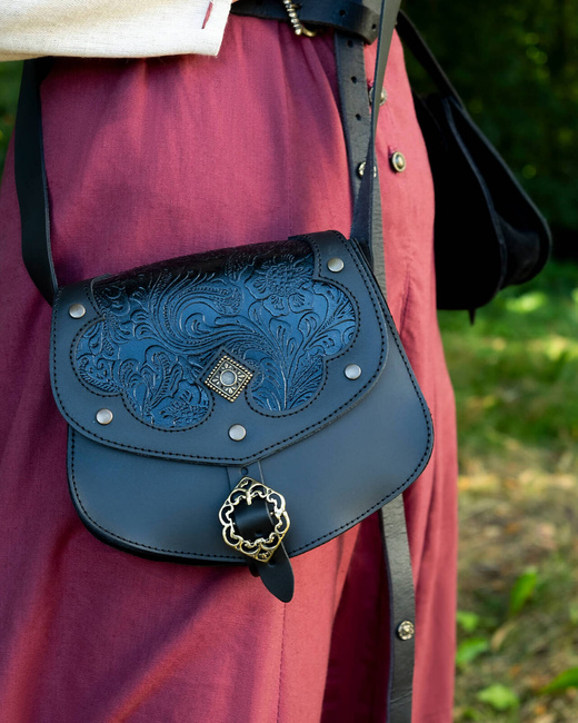 Escudero shoulder bag - Black - skórzana torba na ramię