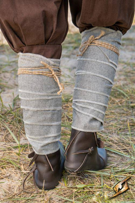 Herringbone Leg Wraps - Wool - Storm Grey