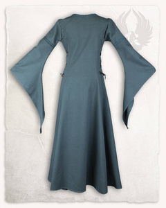 Lenora Dress Premium Canvas Green - suknia z długimi rękawami
