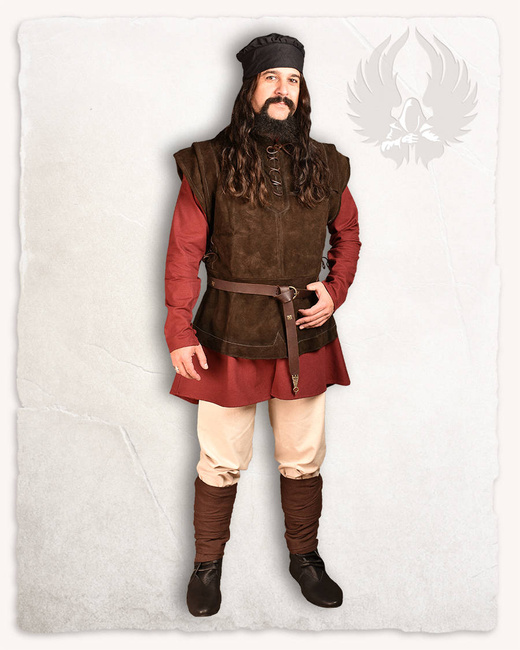 Penda Leatherjerkin Suede Brown - zamszowy bezrękawnik