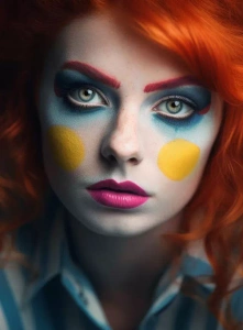 Blue Yellow Pink White Cream Make-Up - kremowe farby do charakteryzacji