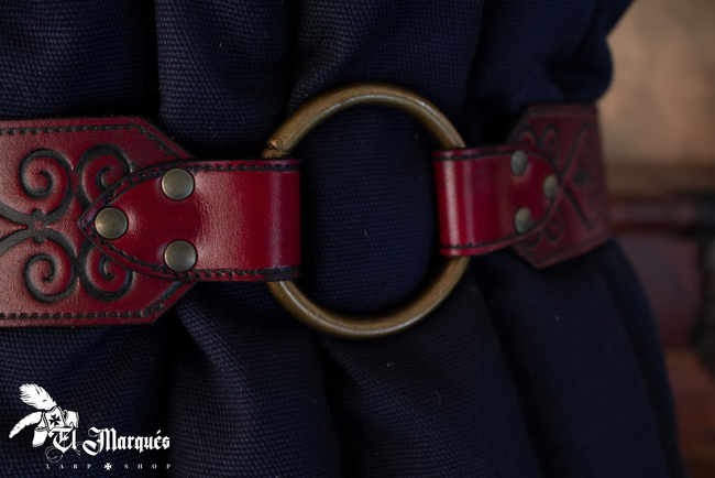 Pirat Belt - Red - skórzany pas