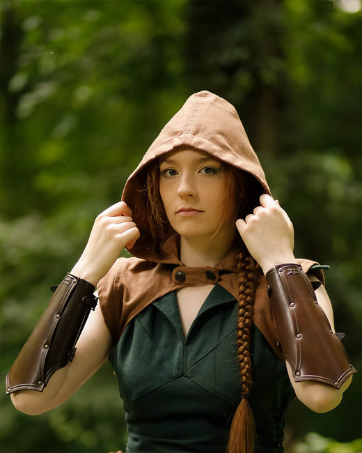 Galatea hood canvas Green - kaptur z krótkim bolerkiem