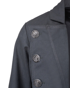 Captain Chad Buccaneer Coat canvas - Blue - bawełniany płaszcz