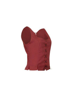 Tika Bodice Canvas Bordeaux - kamizelka gorsetowa