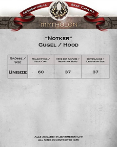 Notker Hood Wool - Gray - kaptur średniowieczny