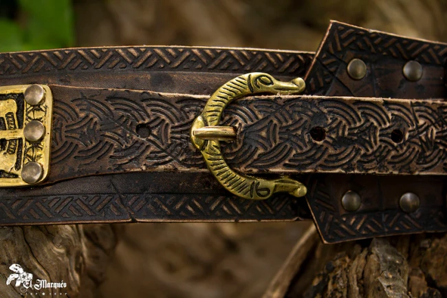 Drakkar Belt - Brown - skórzany pas