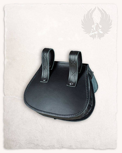 Julius Beltbag Black - skórzana torba na pas