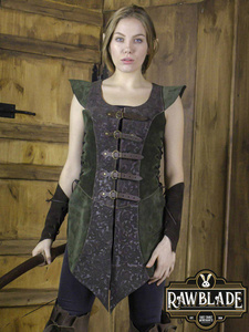 Ylenne Deluxe long Doublet - Green/Brown